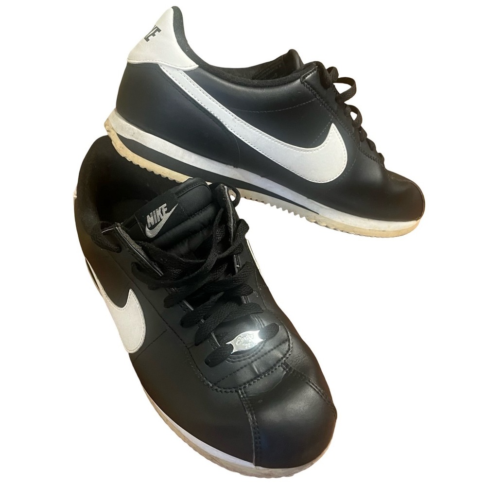 Nike Cortez Basic Black White Mens Sneakers 819719-012 Size 10